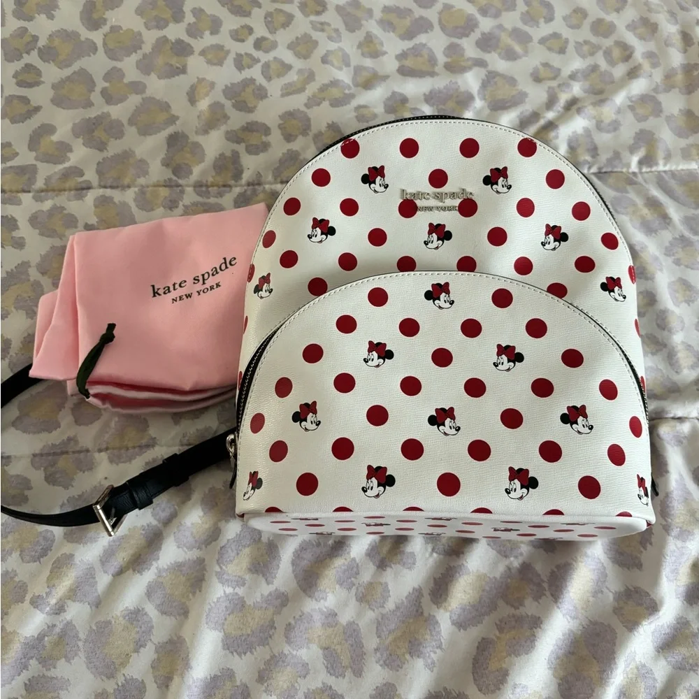 Kate Spade Minnie Mouse mini Backpack LIKE NEW - Picture 3 of 7